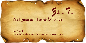 Zsigmond Teodózia névjegykártya